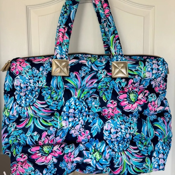 Polly Puffer Tote Lilly Pineapple Paradise - Picture 3 of 6